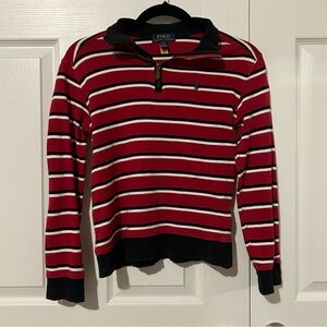 Polo Ralph Lauren Boy Striped Quarter-Zip Pullover